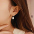 18k Gold Plated Sterling Silver Mother of the Pearl Hoop
